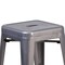 Flash Furniture 24'' High Backless Metal Indoor Counter Height Stool, Square Seat, PK4 4-XU-DG-TP0004-24-GG - alternate 3